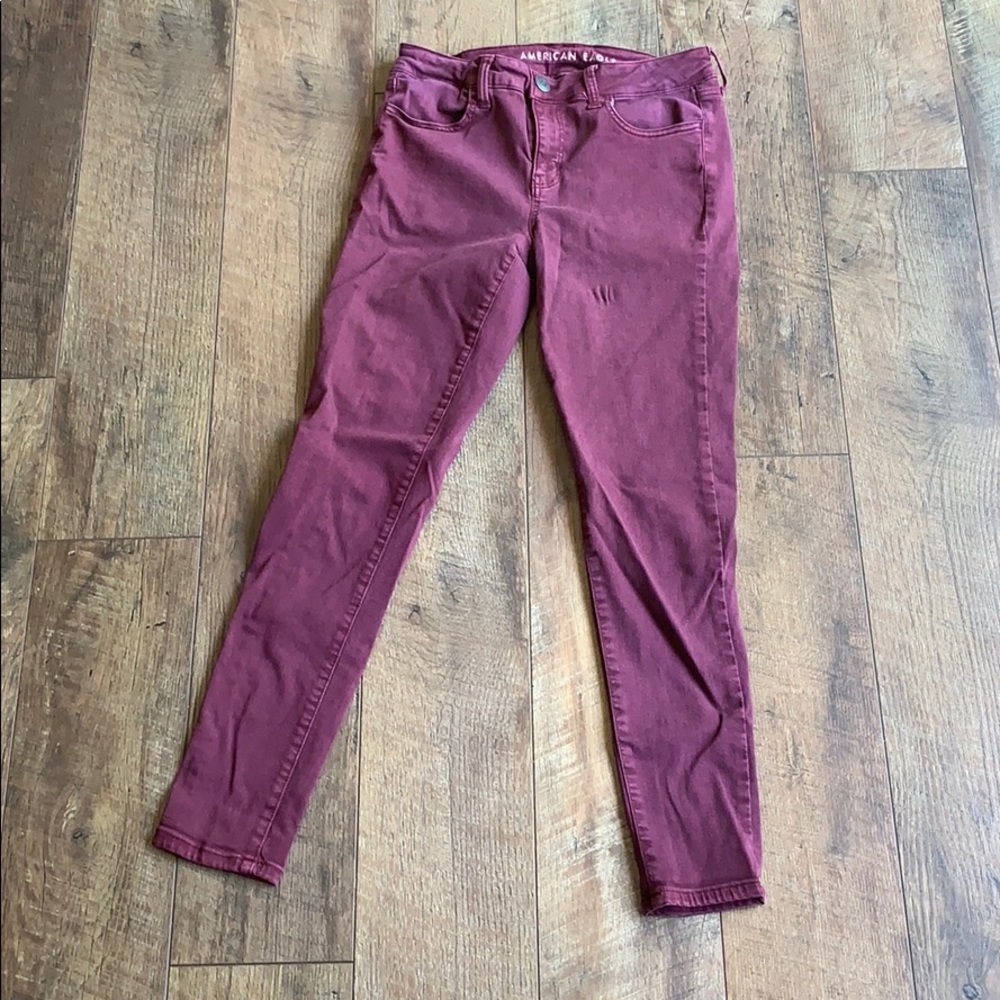 American Eagle jeans! Burgundy